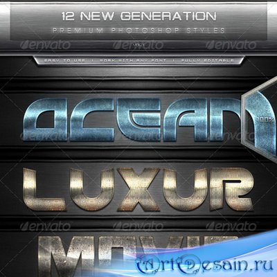 ����� - 12 New Generation Text Effect Styles Vol.1 - 7630718